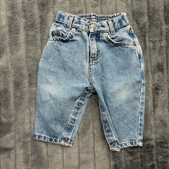 Polo Jeans Co. Ralph Lauren Other - Polo Jeans Co Ralph Lauren Baby Light Wash Denim Pants 6-12M Snap Leg Vintage